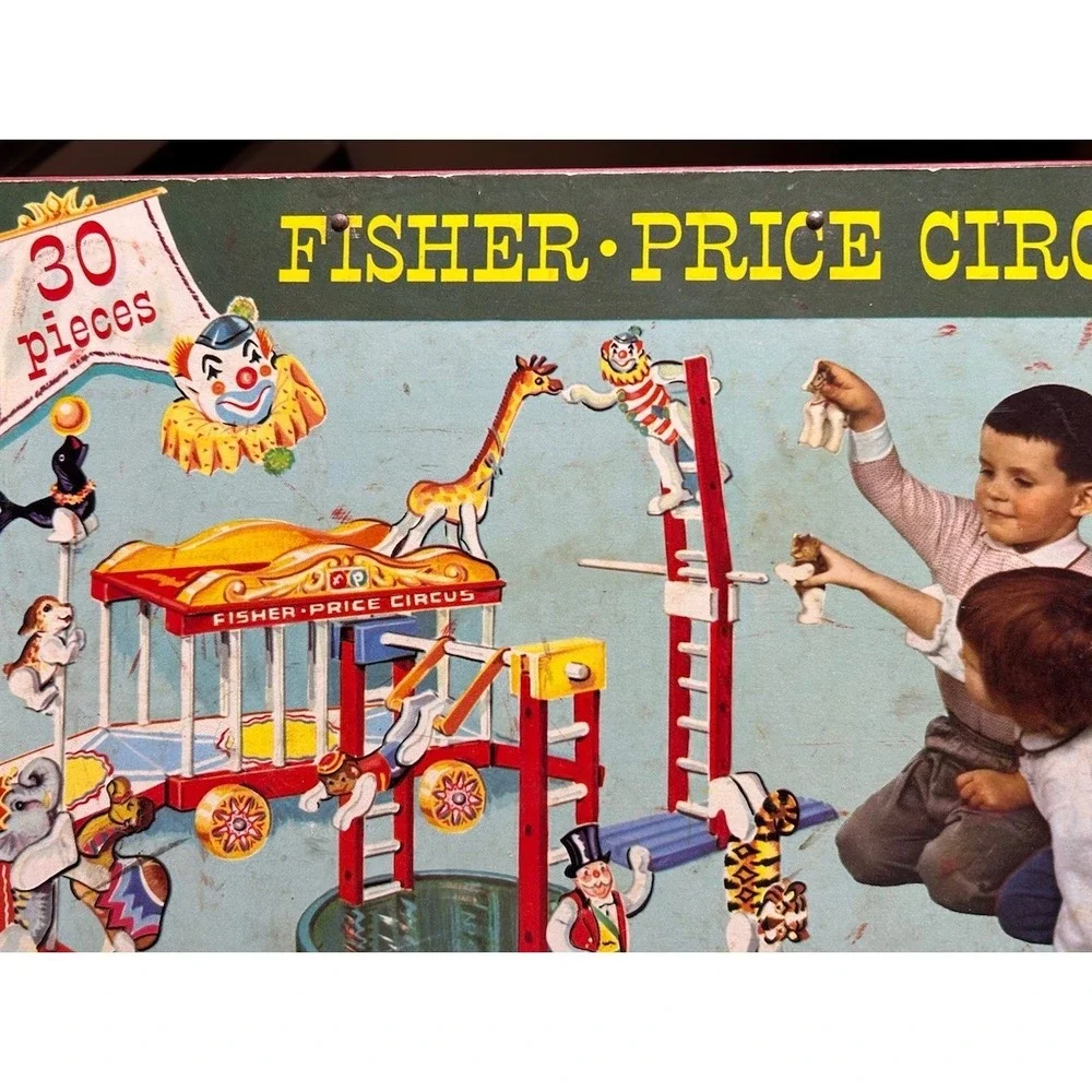 Vintage Fisher Price Circus #900 Wagon Wooden‎ Train 1962